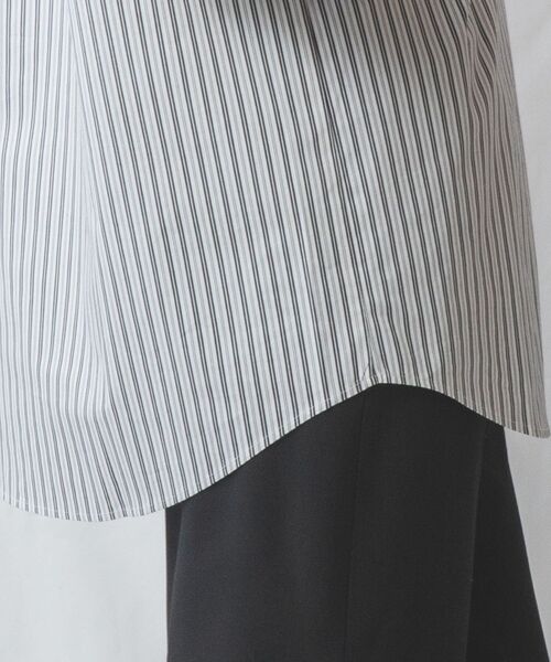 NARACAMICIE / ナラカミーチェ シャツ・ブラウス | 【NARACAMICIE】ストライプクレリックバンドカラー長袖シャツ | 詳細22