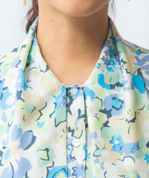 NARACAMICIE / ナラカミーチェ シャツ・ブラウス | 【NARACAMICIE】花柄プリント長袖ボウタイブラウス | 詳細22