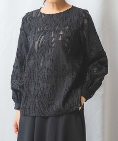 NARACAMICIE / ナラカミーチェ シャツ・ブラウス | 【NARACAMICIE】カットジャガード長袖プルオーバー