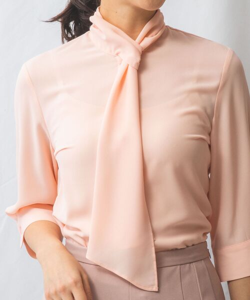 NARACAMICIE / ナラカミーチェ シャツ・ブラウス | 【NARACAMICIE】ジョーゼットフリルタイ七分袖ブラウス | 詳細18