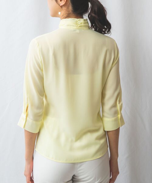 NARACAMICIE / ナラカミーチェ シャツ・ブラウス | 【NARACAMICIE】ジョーゼットフリルタイ七分袖ブラウス | 詳細5