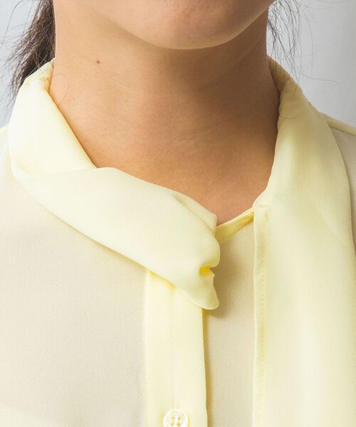 NARACAMICIE / ナラカミーチェ シャツ・ブラウス | 【NARACAMICIE】ジョーゼットフリルタイ七分袖ブラウス | 詳細7