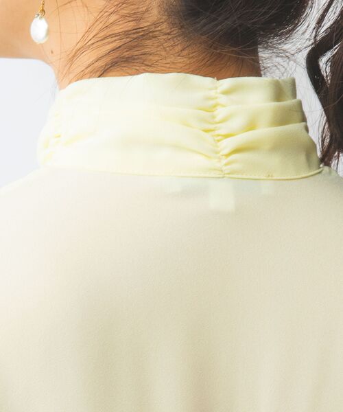 NARACAMICIE / ナラカミーチェ シャツ・ブラウス | 【NARACAMICIE】ジョーゼットフリルタイ七分袖ブラウス | 詳細8