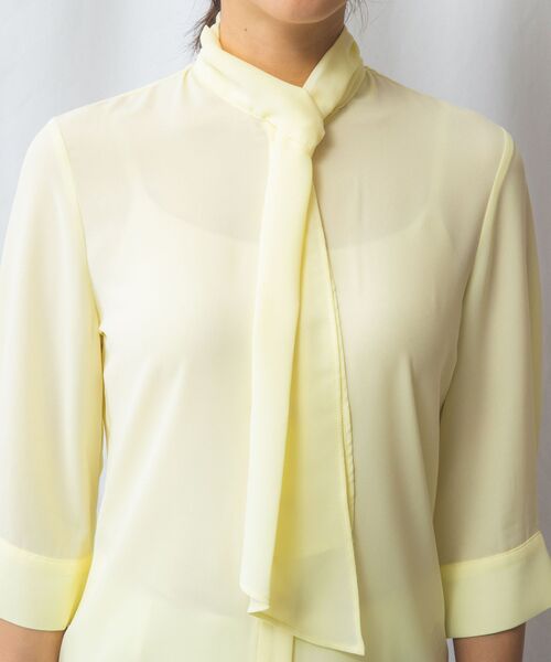 NARACAMICIE / ナラカミーチェ シャツ・ブラウス | 【NARACAMICIE】ジョーゼットフリルタイ七分袖ブラウス | 詳細9