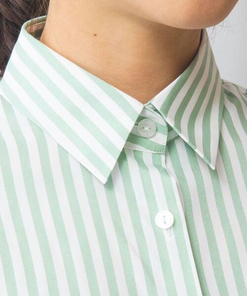 NARA CAMICIE ストレッチ7分袖 ブラウス NARACAMICIE】ボウタイタックスリーブ七分袖ブラウス(1(M)9号