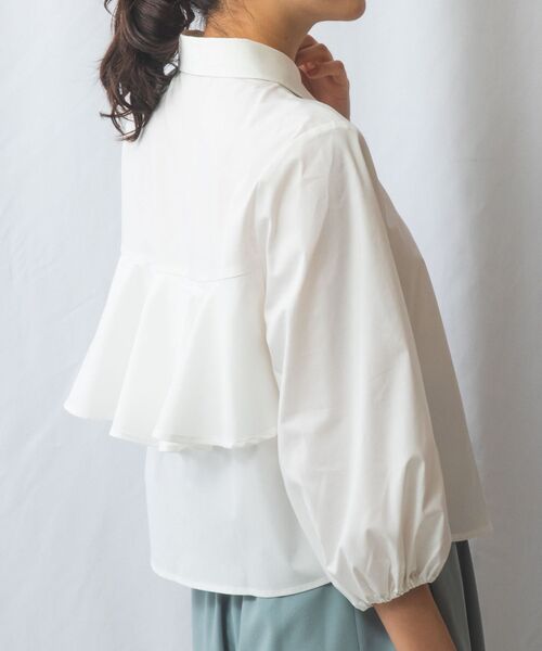 NARACAMICIE / ナラカミーチェ シャツ・ブラウス | 【NARACAMICIE】バックフリル七分袖ブラウス | 詳細1