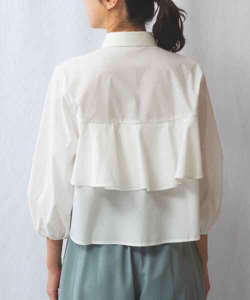 NARACAMICIE / ナラカミーチェ シャツ・ブラウス | 【NARACAMICIE】バックフリル七分袖ブラウス | 詳細4