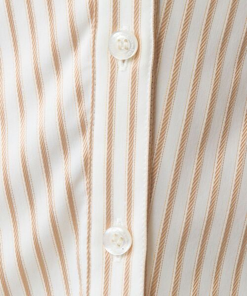 NARACAMICIE / ナラカミーチェ シャツ・ブラウス | 【NARACAMICIE】ストレッチストライプスタンドカラー七分袖シャツ | 詳細15
