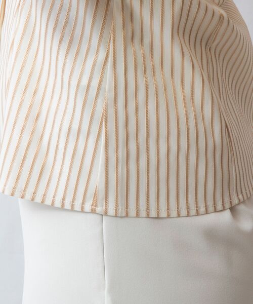 NARACAMICIE / ナラカミーチェ シャツ・ブラウス | 【NARACAMICIE】ストレッチストライプスタンドカラー七分袖シャツ | 詳細17