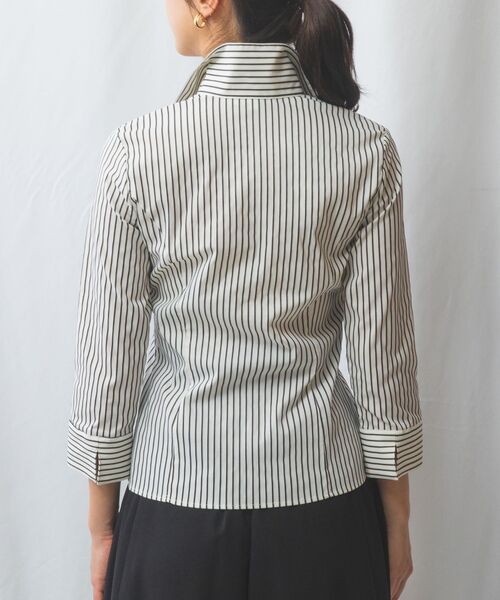 【美品】 ナラカミーチェ 高級 シャツ ブラウス ストライプ S ストレッチ ⭕️ 美品】 ナラカミーチェ 高級 シャツ ブラウス ストライプ S