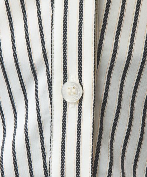 NARACAMICIE / ナラカミーチェ シャツ・ブラウス | 【NARACAMICIE】ストレッチストライプスタンドカラー七分袖シャツ | 詳細7