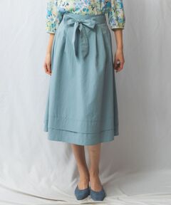 NARACAMICIE / ナラカミーチェ ミニ・ひざ丈スカート | 【NARACAMICIE】ピンストJQナイロンフレアスカート