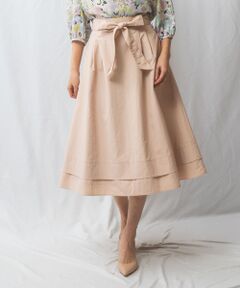 NARACAMICIE / ナラカミーチェ ミニ・ひざ丈スカート | 【NARACAMICIE】ピンストJQナイロンフレアスカート