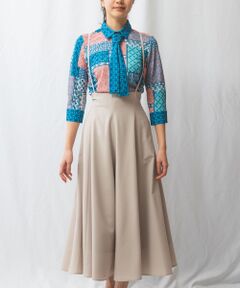 NARACAMICIE / ナラカミーチェ その他パンツ | 【NARACAMICIE】トロピカルポリエステルサス付きフレアパンツ