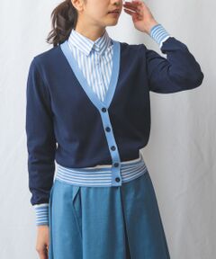 NARACAMICIE / ナラカミーチェ ニット・セーター | 【NARACAMICIE】配色ニットカーディガン