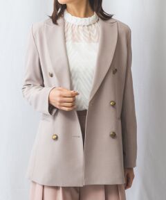 NARACAMICIE / ナラカミーチェ テーラードジャケット | 【NARACAMICIE】合繊ツイルダブルブレストジャケット