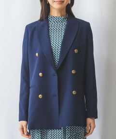 NARACAMICIE / ナラカミーチェ テーラードジャケット | 【NARACAMICIE】合繊ツイルダブルブレストジャケット