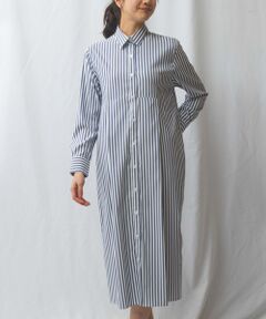 NARACAMICIE / ナラカミーチェ ロング・マキシ丈ワンピース | 【NARACAMICIE】ストライプシャツワンピース