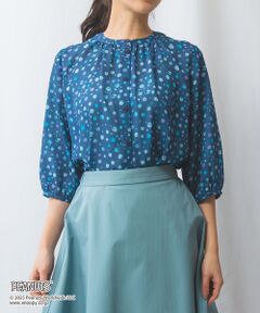 NARACAMICIE / ナラカミーチェ シャツ・ブラウス | 【PEANUTS】シャボン玉柄ジョーゼット七分袖ブラウス