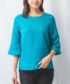 NARACAMICIE / ナラカミーチェ シャツ・ブラウス | 【NARACAMICIE】フラワージャガード六分袖ブラウス