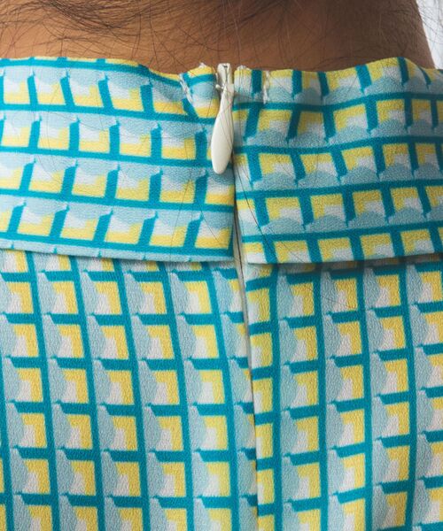 NARACAMICIE / ナラカミーチェ シャツ・ブラウス | 【NARACAMICIE】バスケット幾何シフォンボウタイ半袖ブラウス | 詳細8