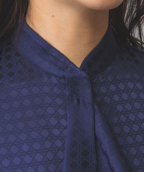 NARACAMICIE / ナラカミーチェ シャツ・ブラウス | 【NARACAMICIE】織り柄サテンチューリップスリーブ半袖ブラウス | 詳細5