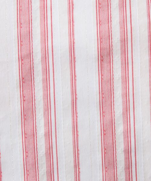 NARACAMICIE / ナラカミーチェ シャツ・ブラウス | 【NARACAMICIE】ストレッチランダムストライプ襟付きフリル半袖シャツ | 詳細12