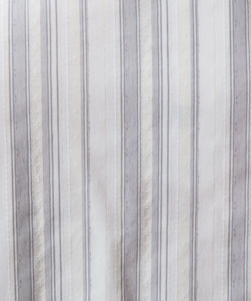 NARACAMICIE / ナラカミーチェ シャツ・ブラウス | 【NARACAMICIE】ストレッチランダムストライプ襟付きフリル半袖シャツ | 詳細9