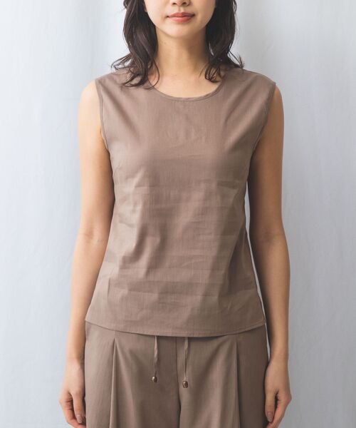NARACAMICIE / ナラカミーチェ シャツ・ブラウス | 【NARACAMICIE】【セットアップ対応】ポリ麻ノースリブラウス | 詳細2