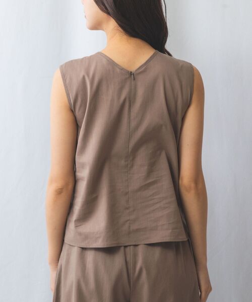 NARACAMICIE / ナラカミーチェ シャツ・ブラウス | 【NARACAMICIE】【セットアップ対応】ポリ麻ノースリブラウス | 詳細4
