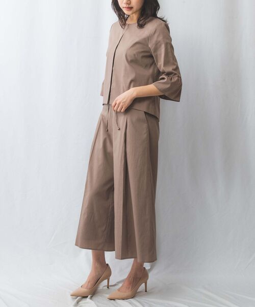 NARACAMICIE / ナラカミーチェ その他パンツ | 【NARACAMICIE】【セットアップ対応】ポリ麻ワイドパンツ | 詳細2