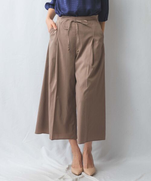 NARACAMICIE / ナラカミーチェ その他パンツ | 【NARACAMICIE】【セットアップ対応】ポリ麻ワイドパンツ | 詳細4