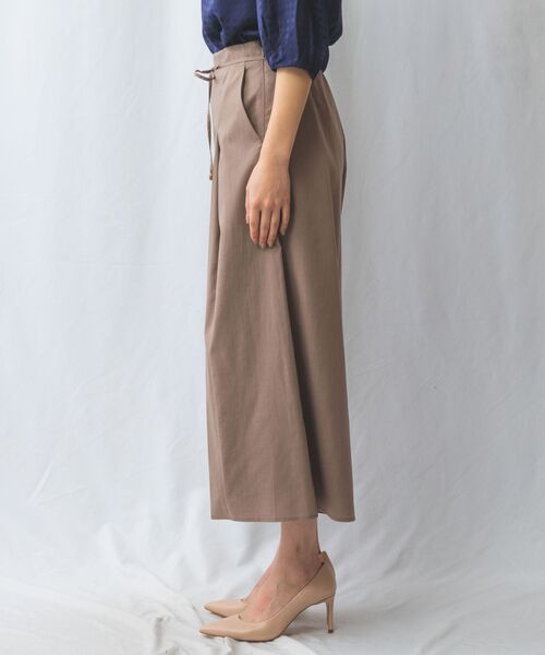 NARACAMICIE / ナラカミーチェ その他パンツ | 【NARACAMICIE】【セットアップ対応】ポリ麻ワイドパンツ | 詳細5