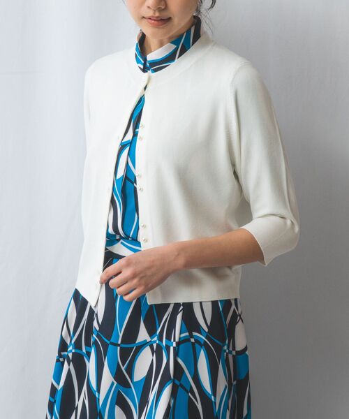 NARACAMICIE / ナラカミーチェ ニット・セーター | 【NARACAMICIE】パール釦カーディガン | 詳細1