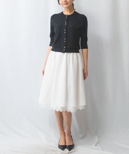 NARACAMICIE / ナラカミーチェ ニット・セーター | 【NARACAMICIE】パール釦カーディガン | 詳細11