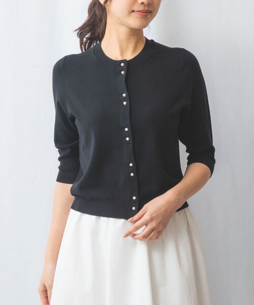 NARACAMICIE / ナラカミーチェ ニット・セーター | 【NARACAMICIE】パール釦カーディガン | 詳細12
