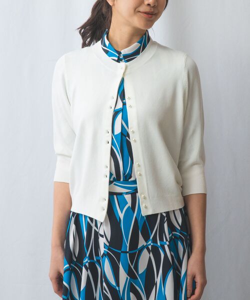 NARACAMICIE / ナラカミーチェ ニット・セーター | 【NARACAMICIE】パール釦カーディガン | 詳細2