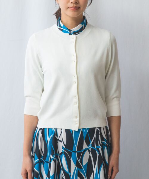 NARACAMICIE / ナラカミーチェ ニット・セーター | 【NARACAMICIE】パール釦カーディガン | 詳細3