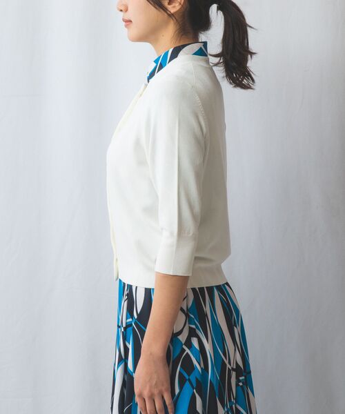 NARACAMICIE / ナラカミーチェ ニット・セーター | 【NARACAMICIE】パール釦カーディガン | 詳細4