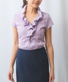 NARACAMICIE / ナラカミーチェ カットソー | 【NARACAMICIE】60スムースレースフリルカットソー