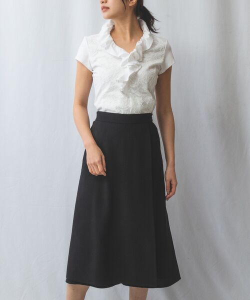 NARACAMICIE / ナラカミーチェ カットソー | 【NARACAMICIE】60スムースレースフリルカットソー | 詳細1