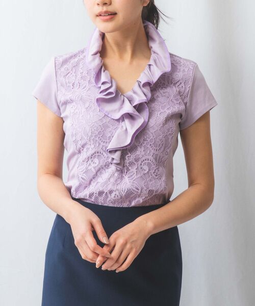 NARACAMICIE / ナラカミーチェ カットソー | 【NARACAMICIE】60スムースレースフリルカットソー | 詳細14