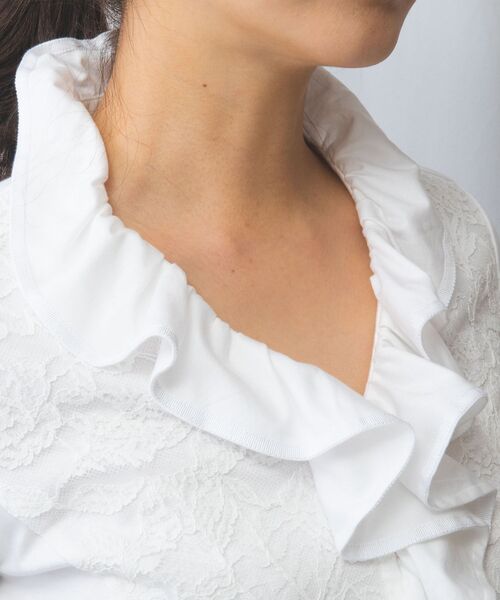 NARACAMICIE / ナラカミーチェ カットソー | 【NARACAMICIE】60スムースレースフリルカットソー | 詳細5