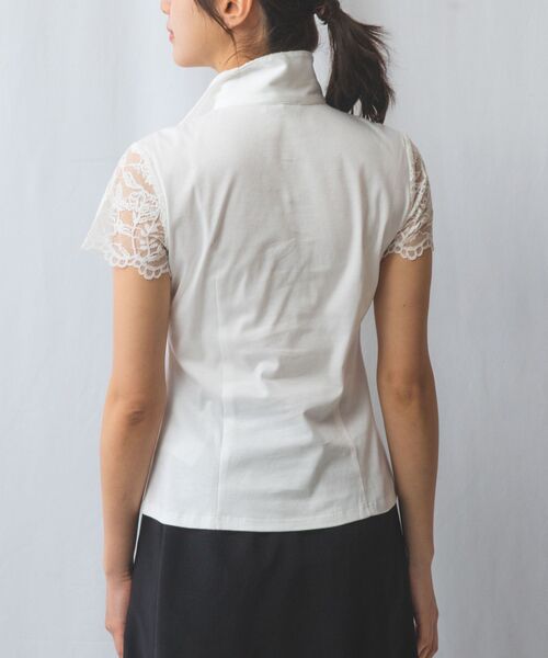 NARACAMICIE / ナラカミーチェ カットソー | 【NARACAMICIE】60スムースレーススタンドカットソー | 詳細4