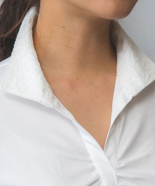 NARACAMICIE / ナラカミーチェ カットソー | 【NARACAMICIE】60スムースレーススタンドカットソー | 詳細5