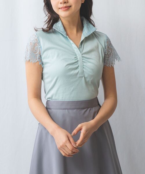 NARACAMICIE / ナラカミーチェ カットソー | 【NARACAMICIE】60スムースレーススタンドカットソー | 詳細8