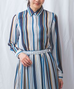 NARACAMICIE / ナラカミーチェ シャツ・ブラウス | 【NARACAMICIE】【セットアップ対応】マルチストライプ長袖シャツ