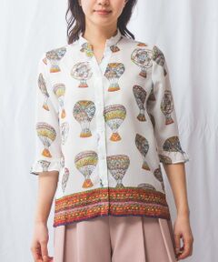 NARACAMICIE / ナラカミーチェ シャツ・ブラウス | 【NARACAMICIE】GENIUS 気球柄フリル七分袖ブラウス