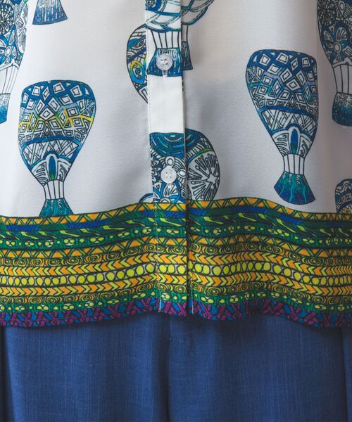 NARACAMICIE / ナラカミーチェ シャツ・ブラウス | 【NARACAMICIE】GENIUS 気球柄フリル七分袖ブラウス | 詳細17