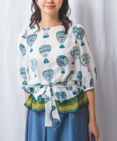 NARACAMICIE / ナラカミーチェ シャツ・ブラウス | 【NARACAMICIE】GENIUS 気球柄七分袖プルオーバー